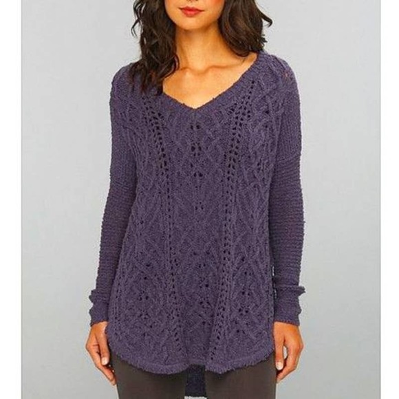 Free People Sweaters - Free People Cross My Heart Navy Pullover Sweater Size Small
